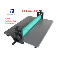 Machine à plastifier semi-automatique LBS650mm pour PVC, papier, cadres photo, avec manivelle, pour emballage bois, fourniture d'usine
