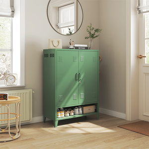 <span class=keywords><strong>Meuble</strong></span> à chaussures en gros d'usine <span class=keywords><strong>avec</strong></span> 2 <span class=keywords><strong>portes</strong></span>, armoire de rangement à 6 niveaux, étagères réglables, organisateur de chaussures pour entrée - Product Image 1