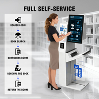 Máquina de autoservicio para bibliotecas, terminal de préstamo y devolución de libros con módulo de banda magnética