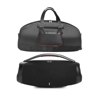 Étui de transport pour haut-parleur portable de luxe résistant aux intempéries, en EVA rigide, avec bandoulière et système à double fermeture éclair