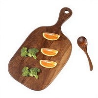 Planche à découper en bois d'acacia massif, épaisseur 1,5 cm, forme irrégulière, durable, écologique, pour légumes et viande