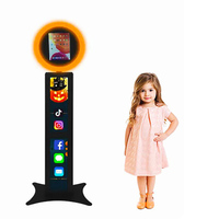 Nouvelle cabine photo DSLR iPad Deluxe Duo avec écran LCD, support et imprimante, ovale, facile à assembler, 15,6 pouces, 10,2 pouces, nouvelle