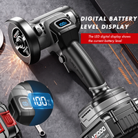 Mini-meuleuse d'angle sans fil à batterie lithium-ion de 3 pouces, petite, rechargeable, outils de découpe de carreaux avec affichage numérique