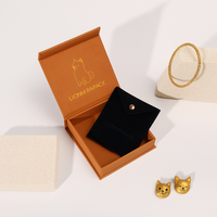 LionwrapacK 2MM Boîte cadeau de bijoux magnétique écologique pour bagues boucles d'oreilles collier, boîte en carton recyclable avec couvercle rabattable