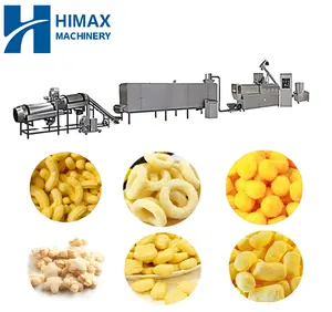 150kg Per Hour Slanted bar twin screw extruder corn chips food making machine puffed corn ball snacks food making machine