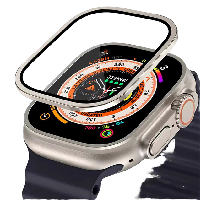 Full Coverage Bubble Free Clear 9H Anti Scratch Smart Watch Tempered Glass Screen Protector Film for Apple Watch Ultra 2 3 49mm
