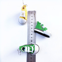 Chaussures en toile créatives personnalisées en gros Boucles d'oreilles pendantes à la mode avec long pendentif Bijoux personnalisés