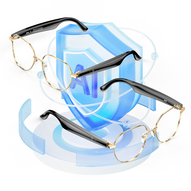 2025 W100B Smart Wearable Headset AI Translation Multifunctional Headphones Music Smart Glasses with 163+ Language