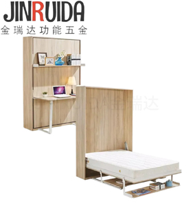 Jin rui da cơ chế phần cứng giường Murphy gấp hàng đầu hạng nặng, hệ thống giường tường tiết kiệm không gian 3 trong 1 với ghế sofa & bàn tích hợp - Product Image 5