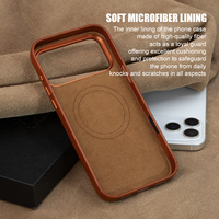 Étui de protection en cuir véritable premium pour iPhone 17/17 Pro/17 Pro Max, avec support magnétique et béquille pour objectif, vente en gros, fabricant OEM