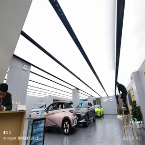 Matériaux <span class=keywords><strong>de</strong></span> finition décoratifs pour plafond, panneaux <span class=keywords><strong>de</strong></span> plafond, plafond en PVC avec éclairage LED, plafond <span class=keywords><strong>de</strong></span> <span class=keywords><strong>voiture</strong></span> pour salle d'exposition - Product Image 5