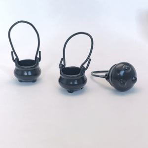 Série Halloween Mini Pot de Sorcière Noir Modèle Nouveauté <span class=keywords><strong>Camping</strong></span> Support de Pot de Feu de Camp pour Enfants Party Favors Cuisine Chambre <span class=keywords><strong>D</strong></span>écor - Product Image 2