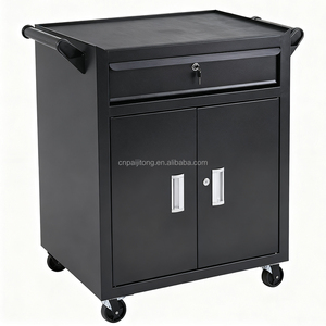 Chariot de rangement d'outils pour atelier, robuste, OBM OEM, avec 1 tiroir, <span class=keywords><strong>2</strong></span> <span class=keywords><strong>portes</strong></span>, serrure à clé, chariot à outils mobile, 3 ans - Product Image 1