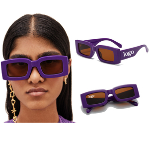 Lmamba Hot Selling Big Thick Frame Classic <b>Square</b> Purple Women Shades Custom Brand UV400 Design 2024 <b>Sunglasses</b> Men High Quality - Product Image 1