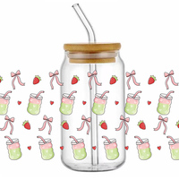 Schattige Fruitcake 16oz Tumbler Wrap Duurzaam Waterdicht Plastic met Transferdruk Zeefdruk Plastisol Materiaal
