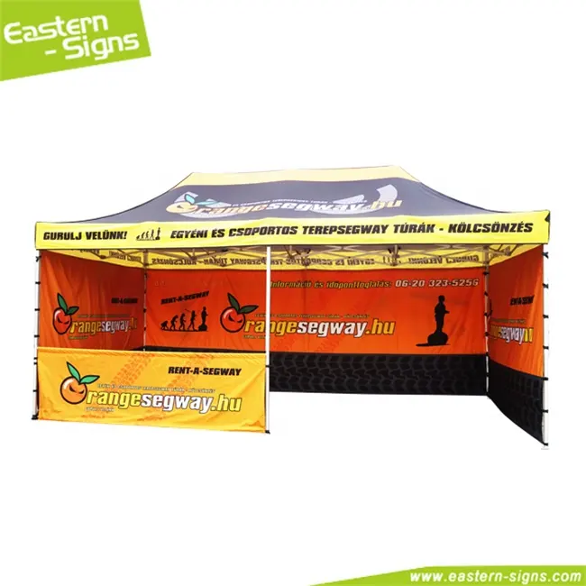 Tenda Pop Up Kanopi Pameran Dagang 10X20 Luar Ruangan Kain Oxford 600D Aluminium Portabel Tahan UV untuk Pameran