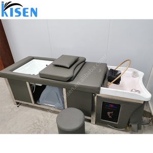 Kisen Multifunctional Barbershop Washing Chair Head Spa Equipment Beauty Salon Massage Shampoo Spa Bed Thai With Foot <b>Bath</b> - Product Image 5