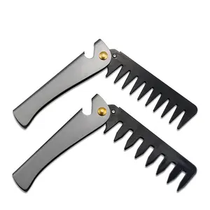 Metal Beard Comb Hair Beard Shaper Template Beard Shaping Tool Stainless Steel Styling Template Brush Stainless Steel Comb