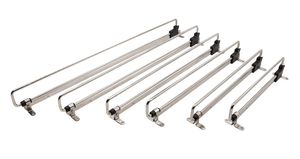 Rail de suspension de vêtements mural rétractable en acier de 250 à 500 mm, amovible - Product Image 3