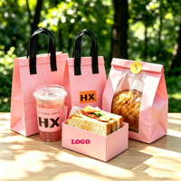 Boîtes d'emballage en papier jetables, biodégradables, avec logo personnalisé, emballage à emporter pour sandwichs, contenants alimentaires pour les cafés