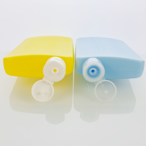 200ml Custom Red Blue White Yellow Black Empty Square HDPE <strong>Flat</strong> Sunscreen Oil Plastic <strong>Bottle</strong> With Flip Cap - Product Image 3