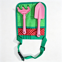 Vertak – Lot de 3 petits outils de jardinage domestique en plastique, comprenant une truelle et un cultivateur, avec sac de rangement pour le creusement et le desserrage des parterres de fleurs