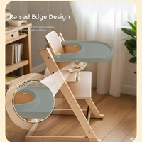 Chubbypapa Housse de plateau en silicone tout-en-un pour chaise haute enfant, antidérapante, facile à nettoyer, résistante à la chaleur, forme irrégulière