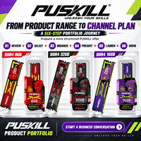 PUSKILL Mémoire RAM DDR4 16 Go à faible latence 3200 MHz PC4 UDIMM 288 broches pour la construction et la mise à niveau des stations de travail PC