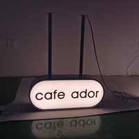 Boîte d'éclairage LED personnalisée Boîtes lumineuses publicitaires Boîte en acrylique double face Enseigne commerciale