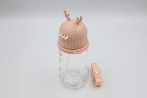 Botella de agua Goki Ruby de 450 ml, botella para beber para niños con pajita y tapa, diseño bonito, alta calidad - Product Image 3