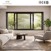 NFRC Energy Star Dreifachverglasung Low-E Aluminium-Schiebefenster CA Title 24 Schalldicht Modernes Insektenschutzfenster Zertifiziert