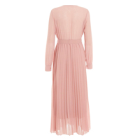 Robe longue plissée rose décontractée pour femmes, Sexy, grande taille