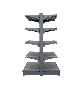 Estantes de apilamiento de almacén de alta resistencia, estante de almacenamiento ajustable para el hogar, estantes de exhibición de Metal ligero de <span class=keywords><strong>4</strong></span> niveles, laminado en frío - Product Image 6