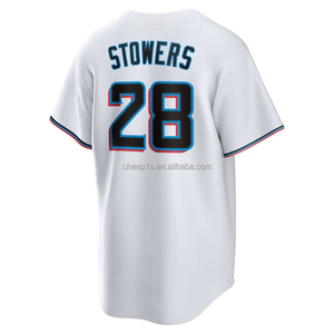 Camiseta de Béisbol Americana Bordada al por Mayor para Hombre, Miami Marlin # 22 Sandy Alcantara 28 Kyle Stowers 39 Eury <span class=keywords><strong>Perez</strong></span> Ropa de Softbol - Product Image 6