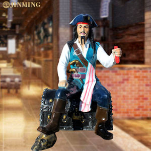 グラスファイバー海賊フィギュア彫刻、片目ドラゴンフィギュア彫刻、アメリカンバーデコレーション、キャプテンジャックフィギュア彫刻 - Product Image 5