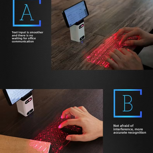 Nouveau mini <span class=keywords><strong>clavier</strong></span> laser virtuel BT, capteur optique, 2,4 GHz, sans fil, rétroéclairage LED, portable <span class=keywords><strong>pour</strong></span> ordinateur portable <span class=keywords><strong>et</strong></span> <span class=keywords><strong>smartphone</strong></span> - Product Image 1