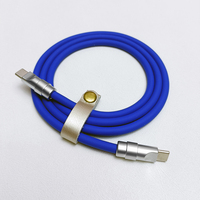 Cable de Carga Rápida USB C de Silicona Suave y Duradero, Cable de Cargador de Teléfono Extra Grueso de 240 W para iPhone 15 16