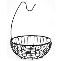 Vente en gros de crochets à bananes détachables paniers de rangement fonctionnels pour fruits et légumes en fer pour la cuisine panier à pain et à bananes