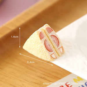 Graziosi Ciondoli Rosa Fai-da-te a Forma <span class=keywords><strong>di</strong></span> Cibo in Miniatura, Piccoli Ornamenti, Accessori per Scenari <span class=keywords><strong>di</strong></span> Dessert, Torte, Budini, Sandwich e Fragole - Product Image 4