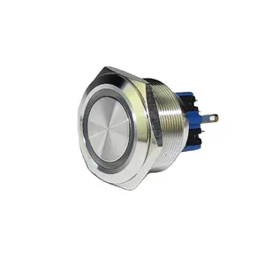 GQ28-11EM 5A 28mm IP67 1NO1NC Ring Illuminated Momentary Pushbutton Switch