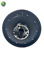 QSMOTOR 10 Inch Permanent Magnet Dual Hall High-Power Brushless DC Motor Matte Black Waterproof Electric Motorcycle 3000W IE4