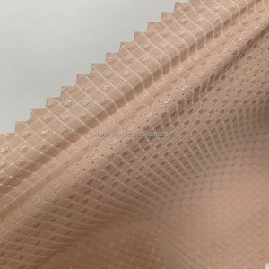 Tissu élastique en Brocade à points troués pour robe chemisier, tissu à carreaux en Polyester, <span class=keywords><strong>maille</strong></span> extensible à 4 voies - Product Image 2