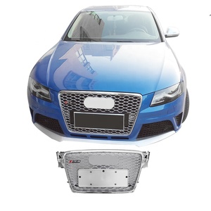 Lưới tản nhiệt tổ ong A4 B8 có logo biểu tượng, lưới tản nhiệt cản trước dành cho Audi A4 S4 <span class=keywords><strong>RS4</strong></span> 2009 2010 2011 2012, lưới tản nhiệt thể thao - Product Image 2