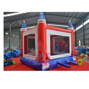 Castello Gonfiabile a Forma di Razzo, Combo Bounce House Spaziale Gonfiabile per Feste di <span class=keywords><strong>Compleanno</strong></span> dei Bambini e <span class=keywords><strong>Intrattenimento</strong></span> all'Aperto - Product Image 3
