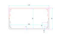 Boîtier de projet en aluminium anodisé 110*58mm, assemblable par glissement, pour grand circuit imprimé, alimentation électrique, instrument 100/200mm