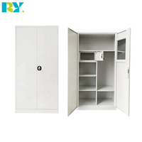 Meubles de bureau modernes, armoire de rangement en métal avec étagères réglables pour une organisation efficace à l'école et à la salle de sport