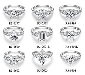 Bague pavée en argent sterling 925 avec moissanite DEF taille radiant 8*10mm 4 carats pour usage quotidien et fiançailles - Product Image 6