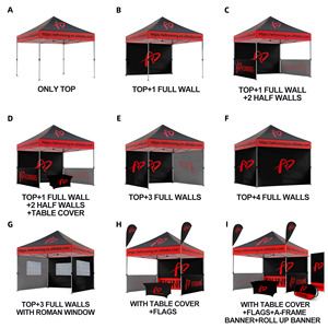 Heavy Duty Professional 10x10 Waterproof Aluminum Frame <strong>Folding</strong> Canopy Tent Custom Logo <strong>Gazebo</strong> Cover Commercial Trade Show - Product Image 2