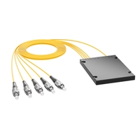 Répartiteur optique passif monomode de type boîtier FTTH 1x4 FC/UPC PLC pour réseaux FTTx et CATV