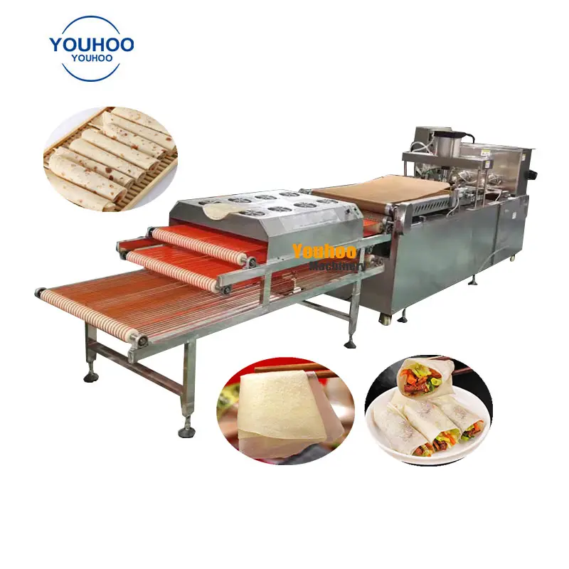 small bread manufacturing production line arabic bread making baking machine for circled flat bread